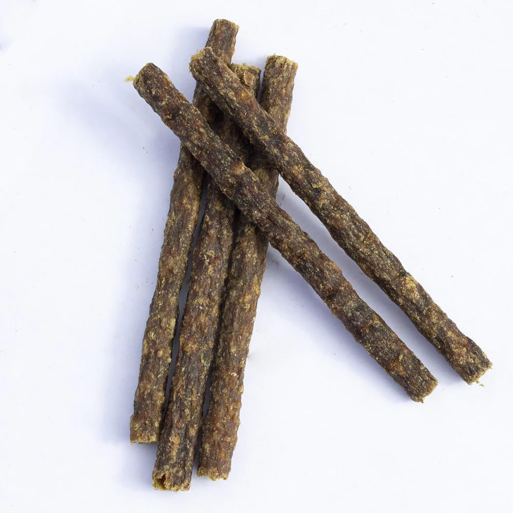 Pure & Natural Deer Meaty Sticks - 100% Natural Dog Treats, Venison Chews for Hypoallergenic, Grain-Free Snack for Medium Dogs - 100g Bag