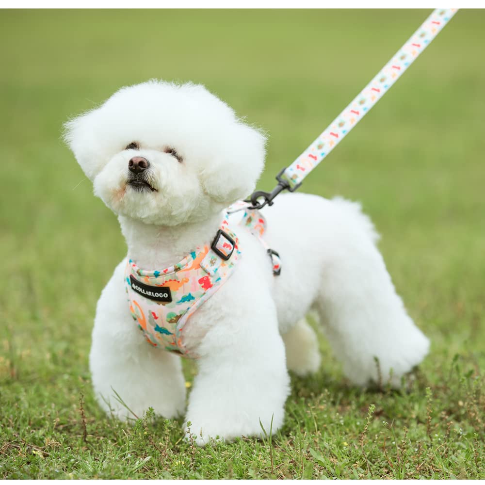 Dog Harness and Leash, Poop Bag Holder 3 Sets, Easy Walk No Pull Adjustable Puppy Cat Vest Harness with Soft Mesh Padded, Pet Supplies for Extra-Small/Small Medium Dogs Kitten