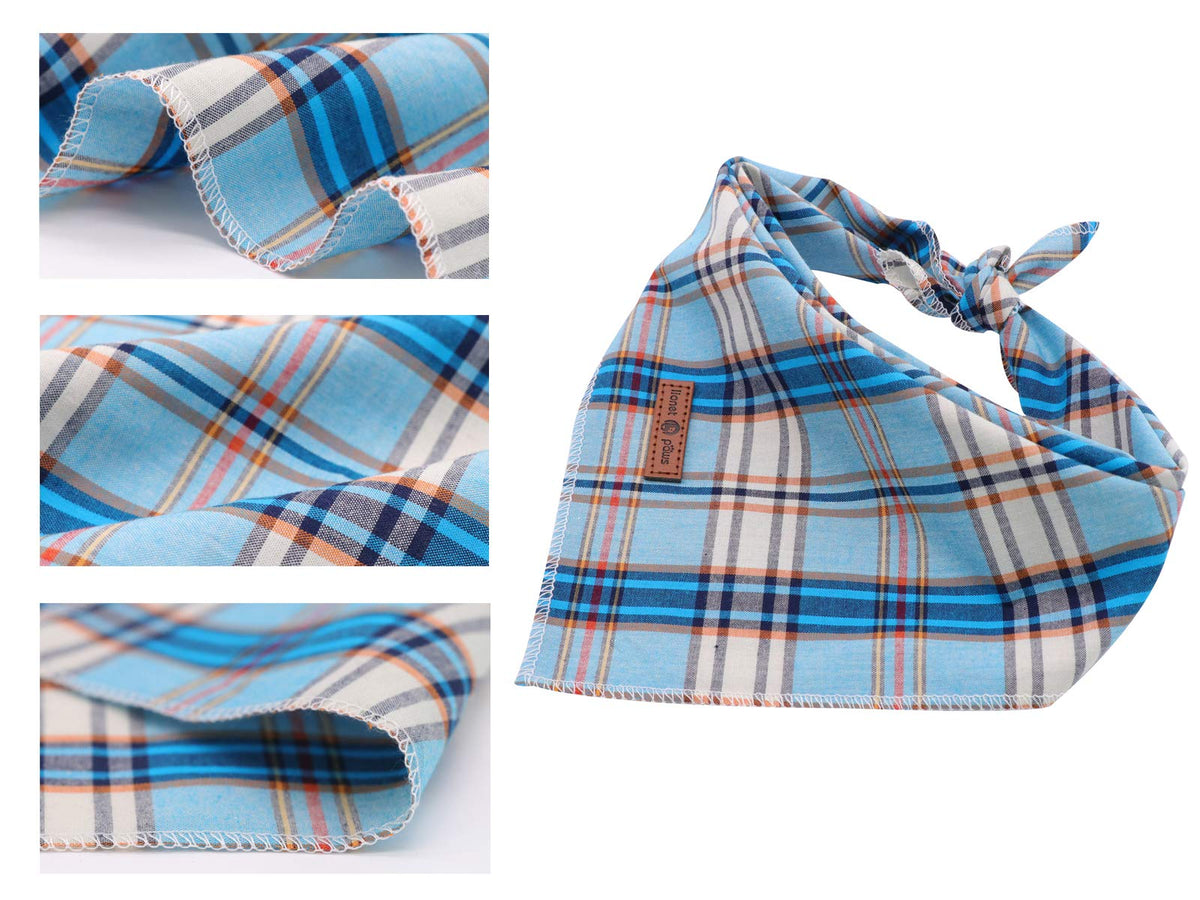 Lionet Paws Dog Bandana for Small Medium Large Dogs, Cat Dog Kerchief Dog Triangle Bibs Scarf for Girl or Boy Blue Dot