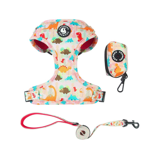 Dog Harness and Leash, Poop Bag Holder 3 Sets, Easy Walk No Pull Adjustable Puppy Cat Vest Harness with Soft Mesh Padded, Pet Supplies for Extra-Small/Small Medium Dogs Kitten