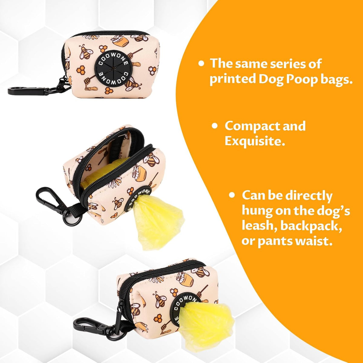 Dog Harness and Leash, Poop Bag Holder 3 Sets, Easy Walk No Pull Adjustable Puppy Cat Vest Harness with Soft Mesh Padded, Pet Supplies for Extra-Small/Small Medium Dogs Kitten