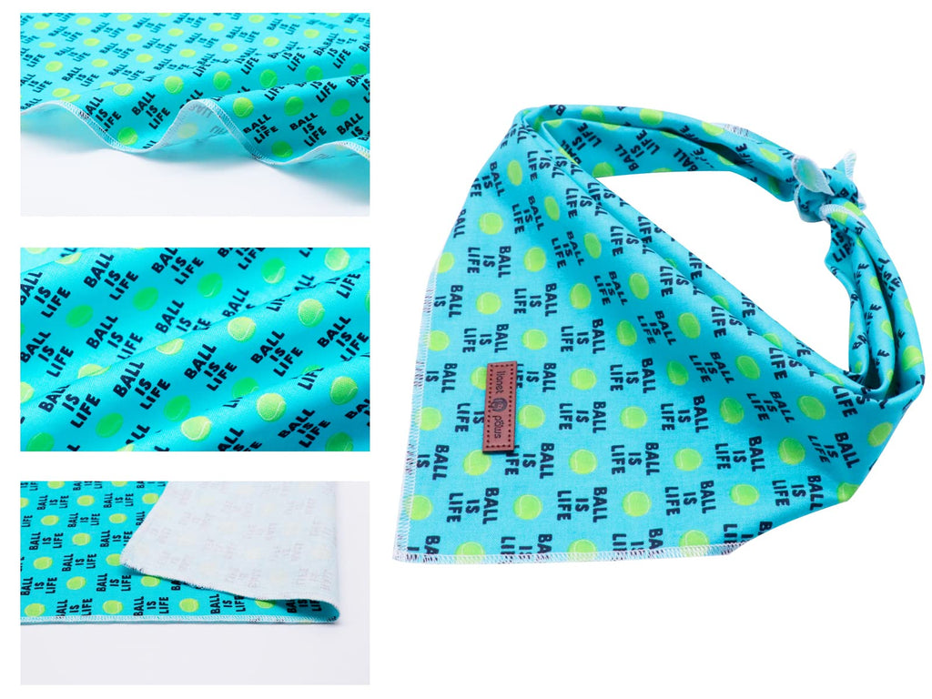 Lionet Paws Dog Bandana for Small Medium Large Dogs, Cat Dog Kerchief Dog Triangle Bibs Scarf for Girl or Boy Blue Dot