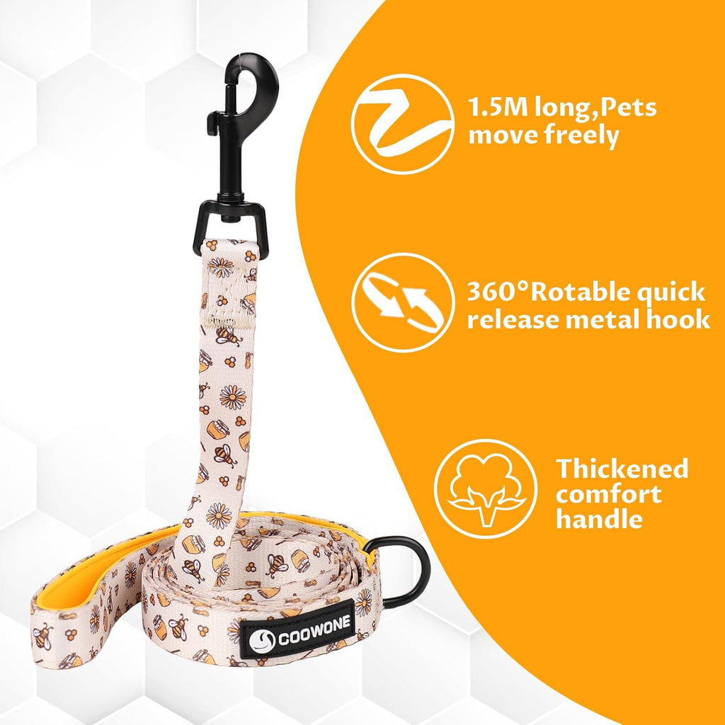 Dog Harness and Leash, Poop Bag Holder 3 Sets, Easy Walk No Pull Adjustable Puppy Cat Vest Harness with Soft Mesh Padded, Pet Supplies for Extra-Small/Small Medium Dogs Kitten