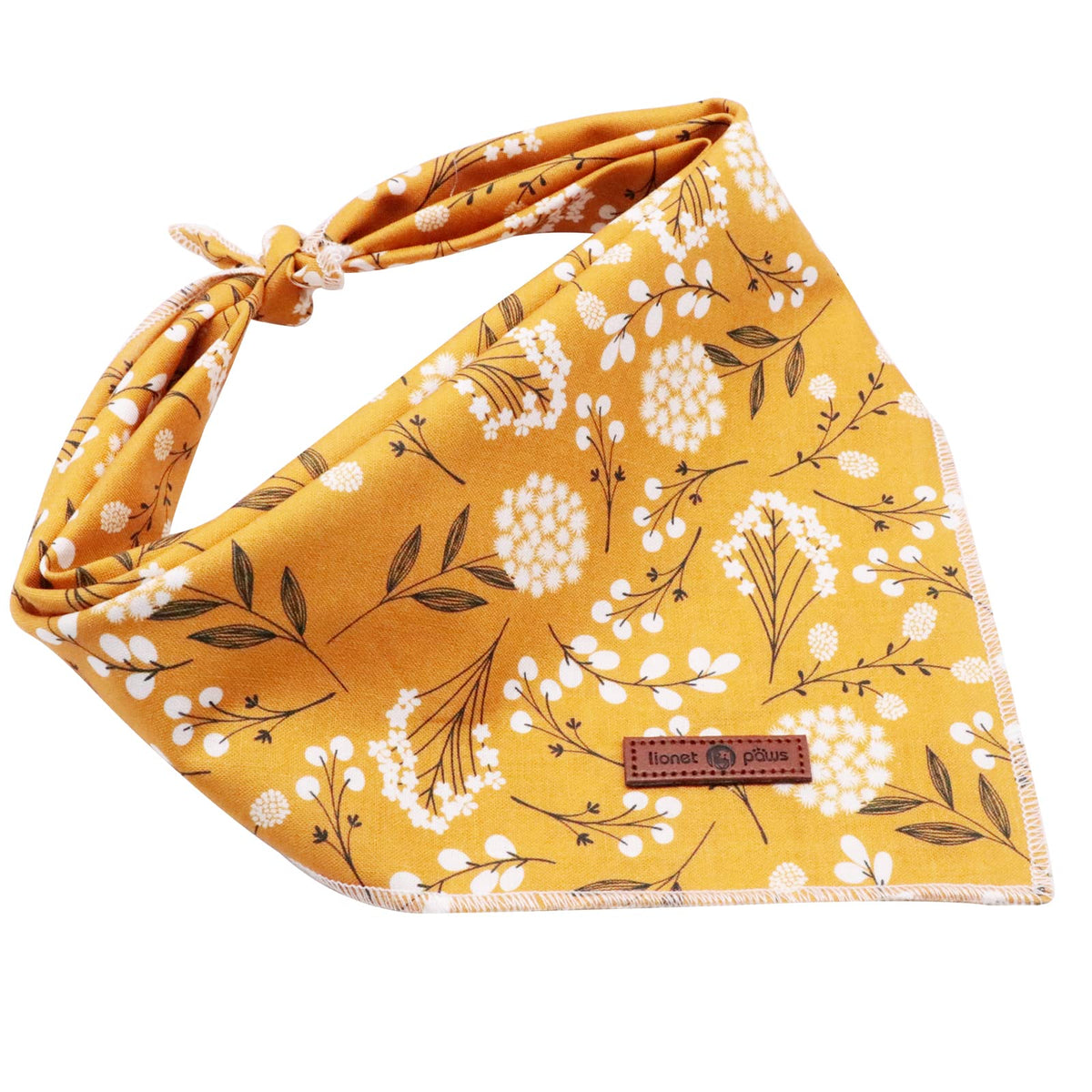 Lionet Paws Dog Bandana for Small Medium Large Dogs, Cat Dog Kerchief Dog Triangle Bibs Scarf for Girl or Boy Blue Dot