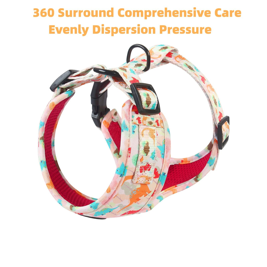 Dog Harness and Leash, Poop Bag Holder 3 Sets, Easy Walk No Pull Adjustable Puppy Cat Vest Harness with Soft Mesh Padded, Pet Supplies for Extra-Small/Small Medium Dogs Kitten