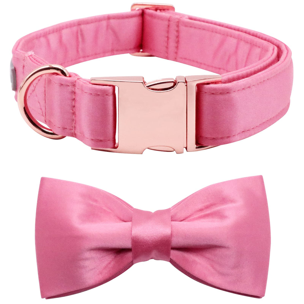 Lionet Paws Bowtie Dog Collar - Comfortable Silk Dog Collar with Detachable Bow Tie for Puppy and Cat, Neck 20-30cm