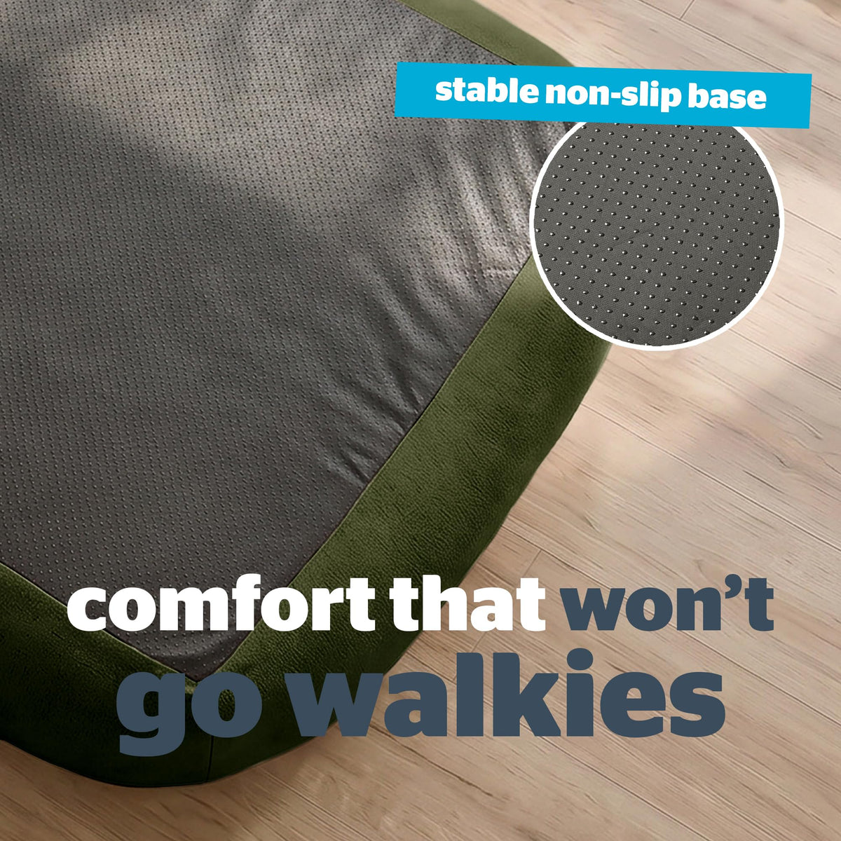 Silentnight Airmax Pet Bed - Comfortable Support for Head & Body - Breathable Prevent Overheating - Reversible Removable Cushion & Non-Slip Base - Easy Clean Machine Washable Dog Bed, Natural, Small