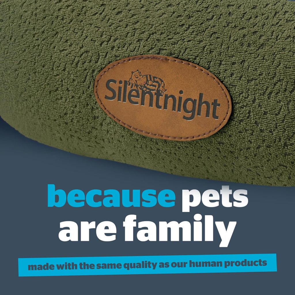 Silentnight Airmax Pet Bed - Comfortable Support for Head & Body - Breathable Prevent Overheating - Reversible Removable Cushion & Non-Slip Base - Easy Clean Machine Washable Dog Bed, Natural, Small