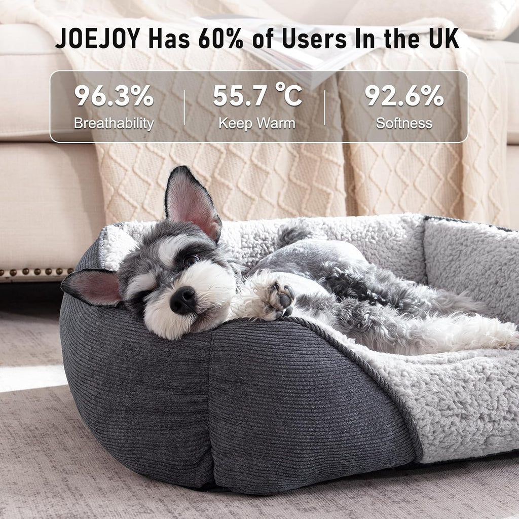 JOEJOY Dog Cat Bed Medium Pet Sofa Bed, Medium Dog Bed Washable, 63x53x21cm