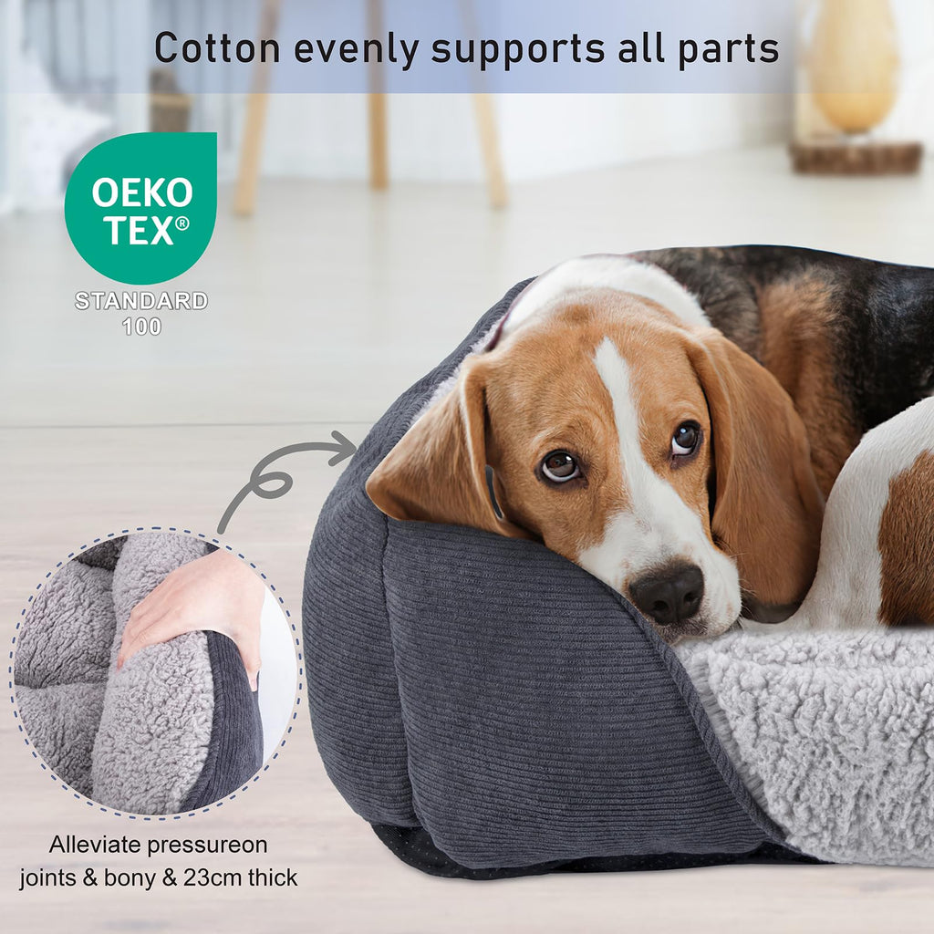 JOEJOY Dog Cat Bed Medium Pet Sofa Bed, Medium Dog Bed Washable, 63x53x21cm