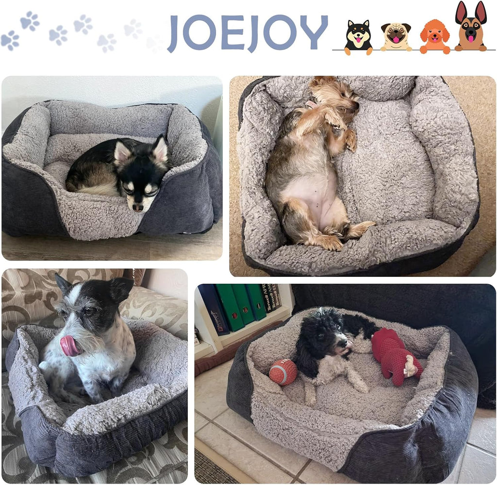 JOEJOY Dog Cat Bed Medium Pet Sofa Bed, Medium Dog Bed Washable, 63x53x21cm