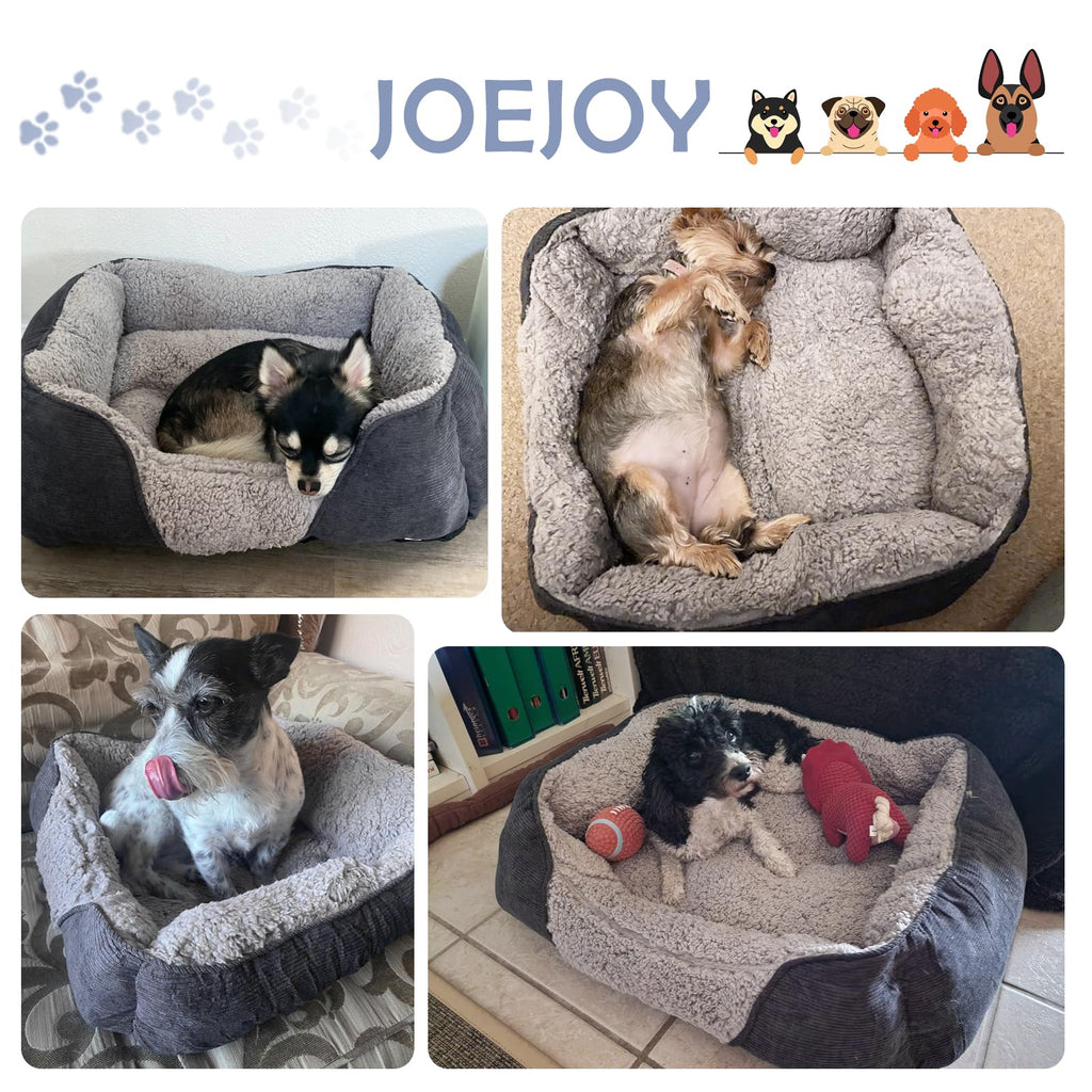 JOEJOY Dog Cat Bed Medium Pet Sofa Bed, Medium Dog Bed Washable, 63x53x21cm