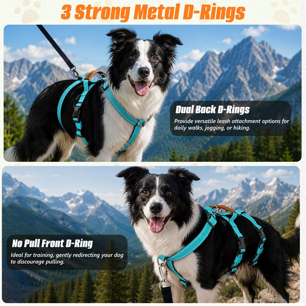 Escape Proof Dog Harness with Front Clip for Medium and Large Dogs