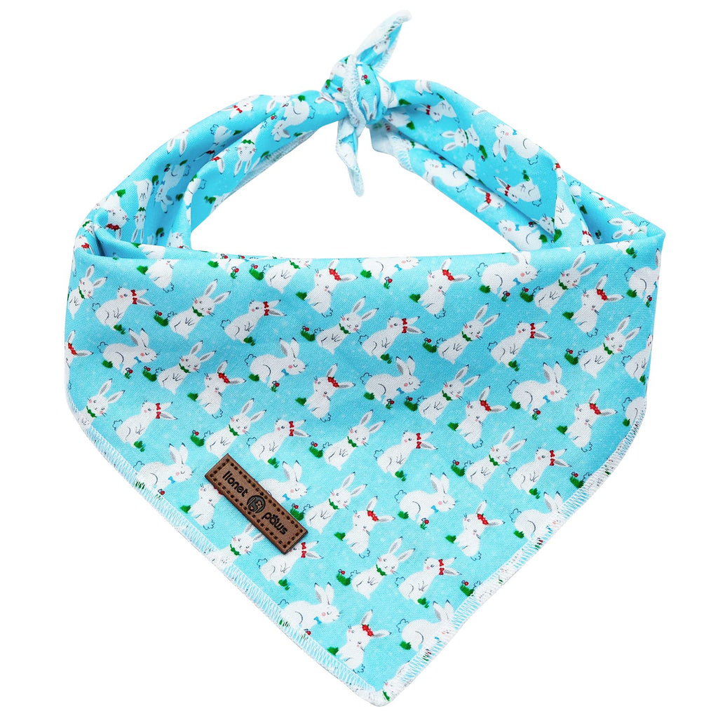 Lionet Paws Dog Bandana for Small Medium Large Dogs, Cat Dog Kerchief Dog Triangle Bibs Scarf for Girl or Boy Blue Dot