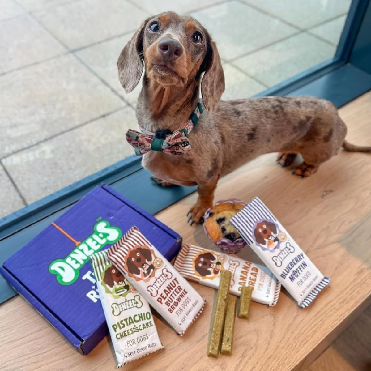 Denzel's All Natural Dog Treats - Soft Baked Bars - Variety Pack (6 x 60g)
